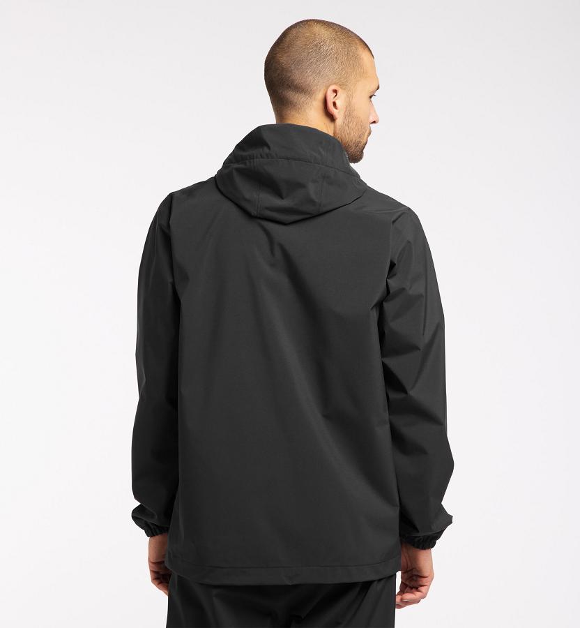 Haglöfs Mens Buteo Waterproof Jacket Black New Zealand 06849YUZV
